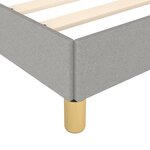 vidaXL Cadre de lit sans matelas gris clair 120x190 cm tissu