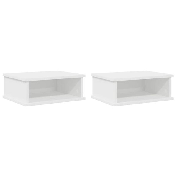vidaXL Table de chevet 2 Pièces Blanc 40 x 31 x 15 cm Bois d'ingénierie