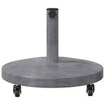 vidaXL Base de parasol extérieur Aspect bois gris foncé