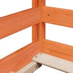 vidaXL Lit pour enfants et toit cire marron 75x190 cm bois massif pin