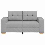 vidaXL Canapé deux places avec coussin Gris nuage tissu