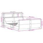 vidaXL Cadre de lit sans matelas 140x200 cm bois massif de pin