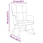 vidaXL Chaise à bascule Vert foncé Tissu