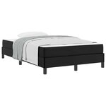 vidaXL Cadre de lit avec matelas Noir 120 x 200 cm tissu