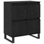 vidaXL Buffet 3 Pièces Chêne noir 60 x 35 x 70 cm