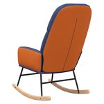 vidaXL Chaise à bascule Bleu Tissu