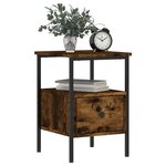 vidaXL Tables de chevet 2 Pièces chêne fumé 34x36x50 cm bois ingénierie