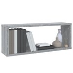 vidaXL Étagères murales cube 4 Pièces Sonoma gris 60x15x23 cm Bois