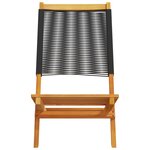 vidaXL Chaises de jardin pliantes lot de 6 noir bois d'acacia massif