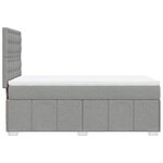 vidaXL Sommier à lattes de lit et matelas Gris clair 90x190 cm Tissu