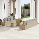 vidaXL Ensemble de canapé de jardin 10 Pièces Beige et Gris clair