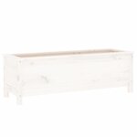 vidaXL Lit surélevé de jardin blanc 119 5x40x39 cm bois de pin massif
