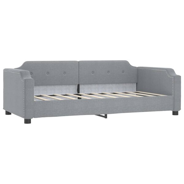 vidaXL Lit de repos gris clair 90x190 cm tissu