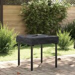 vidaXL Housse de Table Uni Noir 62 x 62 x 15 cm tissu