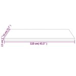 vidaXL Dessus de table 110x55x2 5 cm bois de pin massif rectangulaire