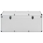 vidaXL Boîtes de rangement 3 Pièces Argenté Aluminium