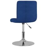 vidaXL Chaises pivotantes à manger lot de 4 bleu tissu