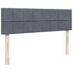 vidaXL Cadre de lit ottoman avec matelas gris foncé 140x190 cm velours