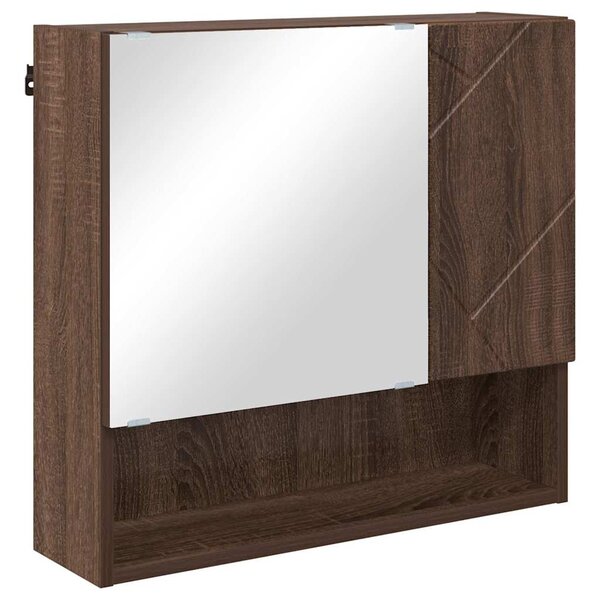 vidaXL Armoire Miroir Chêne marron 59 x 17 x 55 cm Bois d'ingénierie