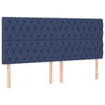 vidaXL Sommier à lattes de lit et matelas et LED Bleu 200x200 cm Tissu