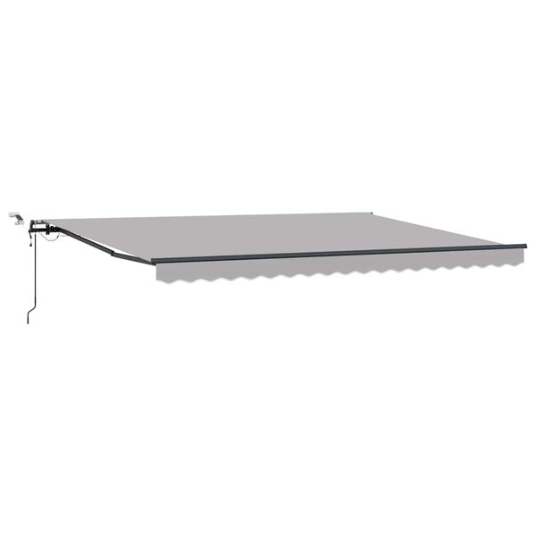 vidaXL Auvent Rétractable with Gris clair 450 × 300 cm tissu