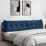 vidaXL Coussin de Dos Bleu 200 x 24 x 50 cm tissu