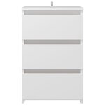 vidaXL Tables de chevet 2 Pièces Blanc 40x35x62 5 cm Aggloméré