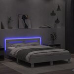 vidaXL Cadre de lit avec LED sans matelas blanc 140x200 cm