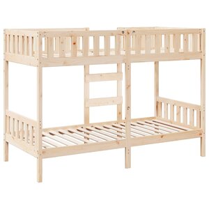 vidaXL Lit superposé 90x200 cm Bois de pin massif