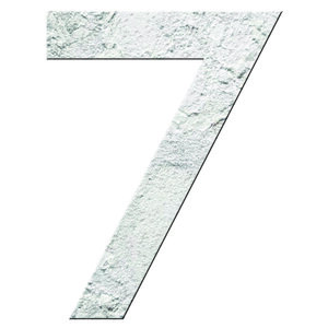 Numéro 7- Numéro adhésif pour boîtes aux lettres- Pierre véritable 50 mm Albatre