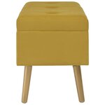 Banc banquette avec compartiment de rangement 80 cm jaune velours moutarde 02_0010882
