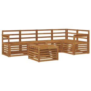 vidaXL Ensemble de canapés d'extérieur 6 pc Naturel Polyester