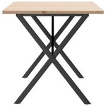 vidaXL Table à manger cadre en X 140x80x75 5 cm bois pin massif fonte