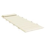 vidaXL Coussin de chaise longue crème 180x60x4 cm tissu oxford