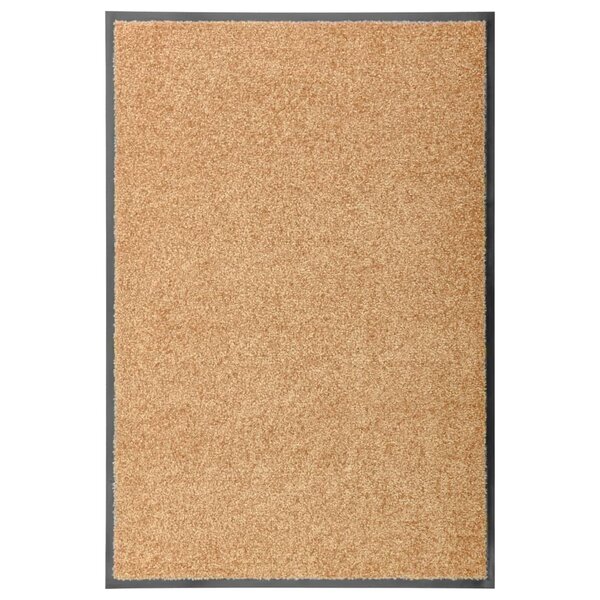 vidaXL Paillasson lavable Crème 60x90 cm
