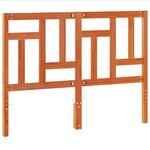 vidaXL Tête de lit cire marron 135 cm bois massif de pin