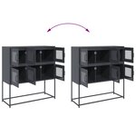 vidaXL Buffet anthracite 100 5x39x107 cm acier laminé à froid