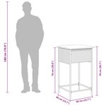 vidaXL Ensemble de bar de jardin 5 Pièces avec coussins gris poly rotin