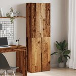 vidaXL Buffet haut vieux bois 60x32x190 cm bois d'ingénierie