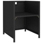 vidaXL Mobilier à dîner de jardin 6Pièces et coussins Résine tressée Noir