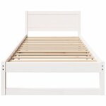 vidaXL Cadre de lit Blanc 80 x 200 cm Bois de pin massif