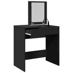 vidaXL Coiffeuse avec miroir noir 73x46 5x120 cm