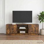 vidaXL Meuble TV Chêne fumé 150 x 31 x 47 cm Bois d'ingénierie