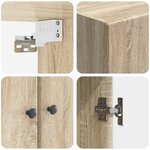 vidaXL Armoire Murale Chêne Sonoma 66 x 34 5 x 90 cm Bois d'ingénierie