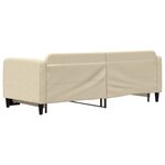 vidaXL Lit de jour avec lit gigogne crème 80x200 cm tissu