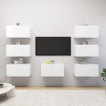 vidaXL Meubles TV 7 Pièces Blanc 30 5x30x60 cm Bois d'ingénierie