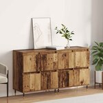 vidaXL Armoire de rangement 2 Pièces Bois ancien 60 x 35 x 70 cm