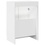 vidaXL Armoire sous évier de salle de bain Blanc 56 x 37 5 x 81 cm