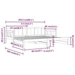 vidaXL Lit coulissant Bois de pin solide 2x(80x200) cm
