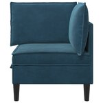 vidaXL Sofa avec rangement Bleu Velours